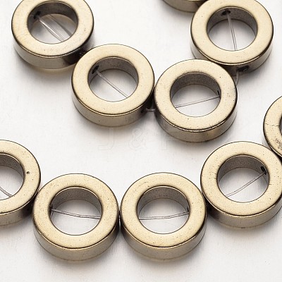 Electroplate Non-magnetic Synthetic Hematite Beads Strands G-F300-04-06-1
