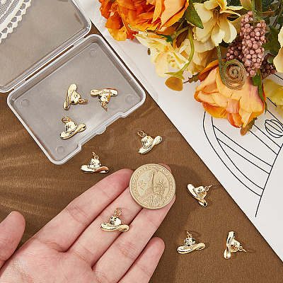 10Pcs Brass Pendants KK-BBC0023-79G-1