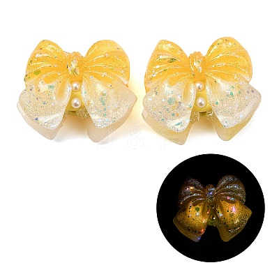 Luminous Opaque Resin & Rhinestone & Polymer Clay Beads RE-CBA1913-02G-1