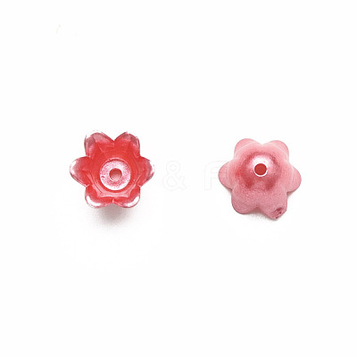 Spray Paint ABS Plastic Imitation Pearl Beads MACR-N013-001H-1