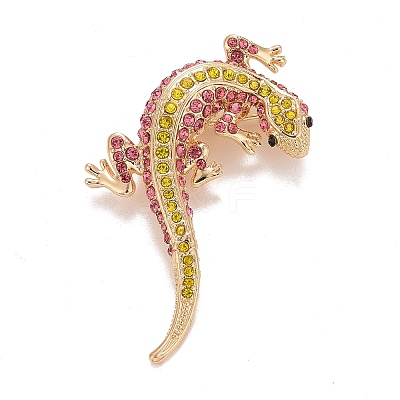 Rhinestone Lizard Badge X1-JEWB-E013-03G-02-1