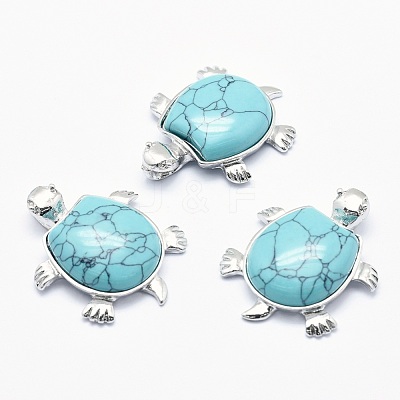 Synthetic Green Turquoise Pendant G-G759-B02-1
