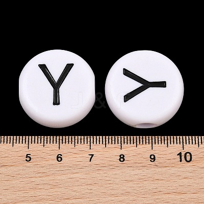 Opaque Acrylic European Beads AC-CBA3BDD-01Y-1