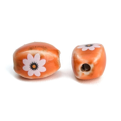 Printed Handmade Porcelain Beads PR-CBAB520-17-1