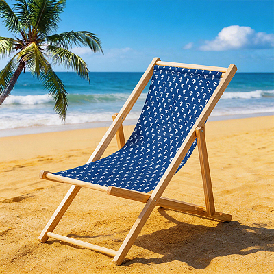 1Pc Anchor Pattern Chair Polycotton Cloth AJEW-GF0015-38F-1