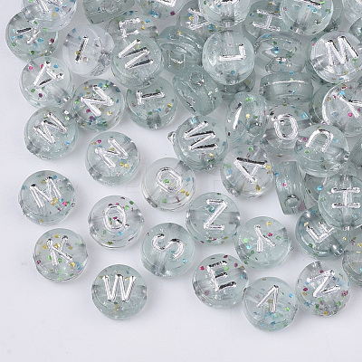 Plating Transparent Acrylic Beads X-TACR-T008-01B-1