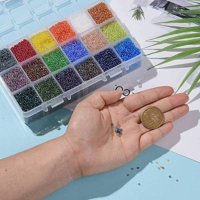 FGB 48000PCS 18 Colors 12/0 Grade A Round Glass Seed Beads SEED-JP0012-02-2mm-1