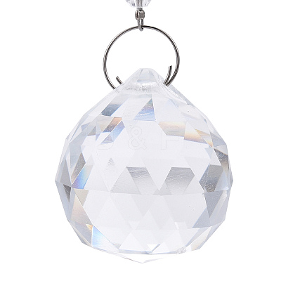 Faceted Crystal Glass Ball Chandelier Suncatchers Prisms AJEW-G025-A06-1