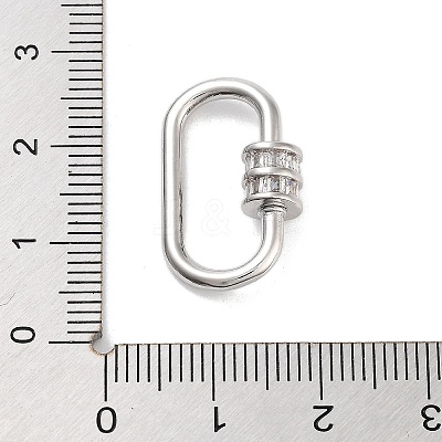 Brass Micro Pave Cubic Zirconia Keychain Rings KK-M293-50P-1