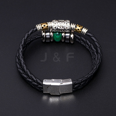 Leather Multi-strand Bracelets BJEW-F352-09P-02-1