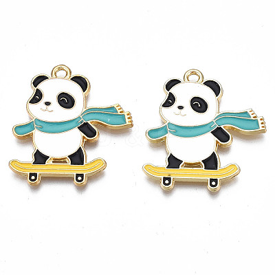 Rack Plating Alloy Enamel Pendants LS-ENAM-N055-044-1