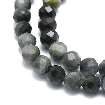 Natural Hawk's Eye Beads Strands G-P457-A03-06-1