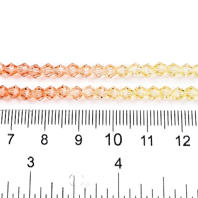 Gradient Color Baking Paint Glass Bead Strands X1-DGLA-A039-T4mm-A014-1