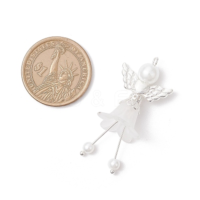 Frosted Acrylic Pendants PALLOY-JF04048-1