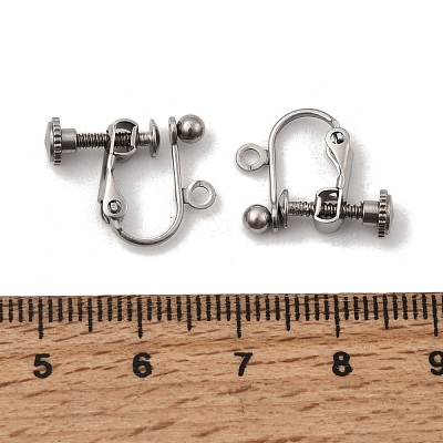 316 Surgical Stainless Steel Clip-on Earring Findings X-STAS-H240-45P-1