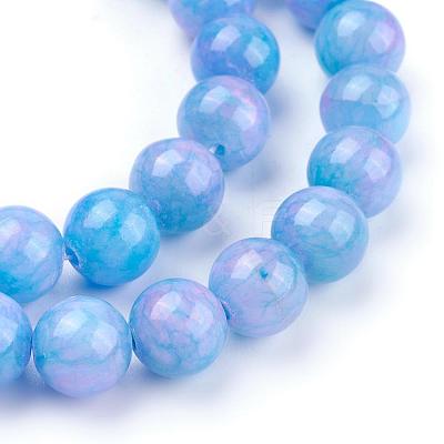 Natural Yellow Jade Beads Strands G-G598-10mm-YXS-1