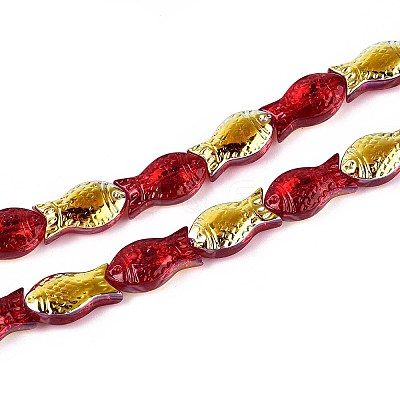 Transparency Electroplate Glass Beads Strands GLAA-T023-40A-10-1