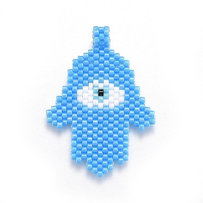 Handmade Japanese Seed Beads Pendants SEED-L008-050A-1