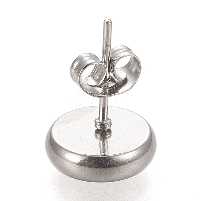 Non-Tarnish 304 Stainless Steel Stud Earring Settings STAS-K202-05C-P-1
