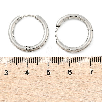 Tarnish Resistant 304 Stainless Steel Hoop Earrings LS-EJEW-P177-P-16-1