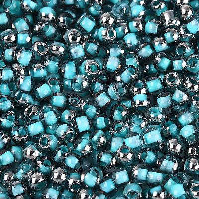 Transparent Inside Colours Glass Seed Beads SEED-T007-19A-07-1