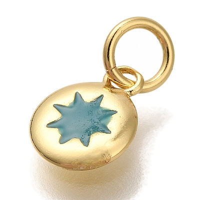 Rack Plating Brass Charms KK-I720-51G-04-1