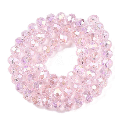 Electroplate Glass Beads Strands X-EGLA-A044-T8mm-B10-1