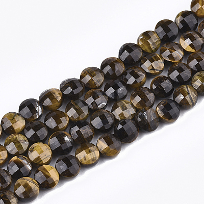 Natural Tiger Eye Beads Strands X-G-T108-44-1