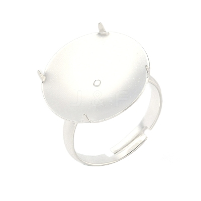 Adjustable Brass 4 Prong Ring Settings KK-K414-04A-S-1