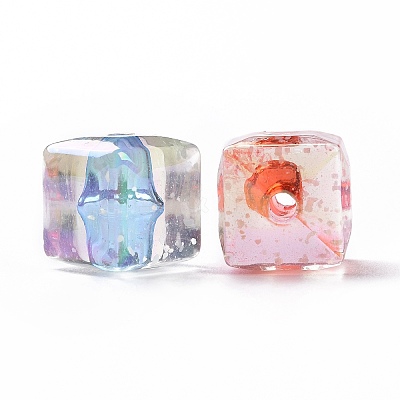 Luminous Transparent Acrylic Beads OACR-P011-08O-1