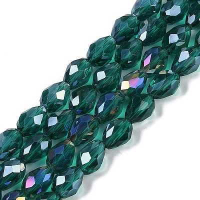 Transparent Electroplate Glass Beads Strands LS-EGLA-N013-T4mm-B24-1