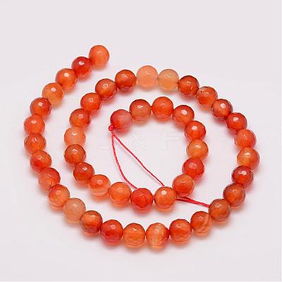 Natural Agate Beads Strands G-G882-8mm-A03-1-1