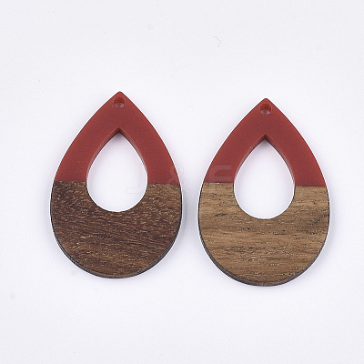 Resin & Walnut Wood Pendants LS-RESI-S358-94A-1