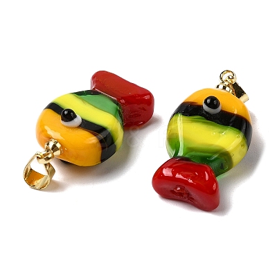 Handmade Lampwork Pendants LAMP-A007-01G-05-03-1
