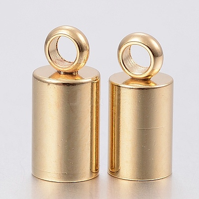 201 Stainless Steel Cord Ends X-STAS-H436-13C-1