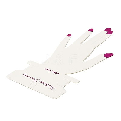 Hand Shaped Cardboard Paper Bracelet Display Cards X-CDIS-M005-06-1