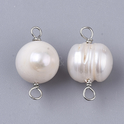 Natural Cultured Freshwater Pearl Links connectors X-PEAR-S014-02-1
