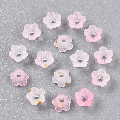 Frosted Transparent Acrylic Beads OACR-N137-72B-1