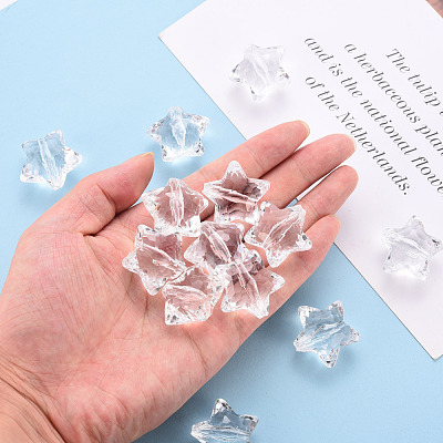 Transparent Acrylic Beads X-TACR-ZX018-02-1