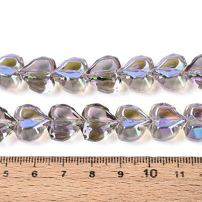Electroplate Transparent Glass Beads Strands EGLA-B012-AB16-1