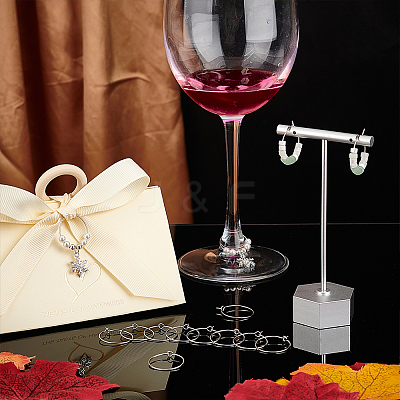 304 Stainless Steel Wine Glass Charms Rings STAS-UN0001-49P-1