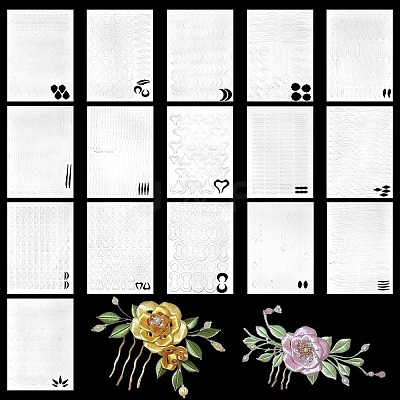32Pcs 16 Styles Paper Ancient Hairpin for DIY Tool Material DIY-PH0023-46-1