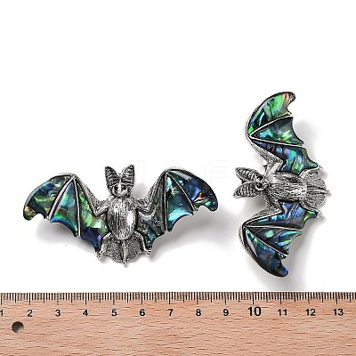 Tibetan Style Alloy Bat Brooches JEWB-A021-01C-AS-1