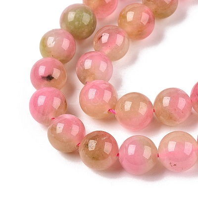 Dyed Natural White Jade Beads Strands G-T138-10mm-210-30-1