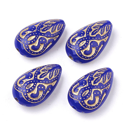 Teardrop Plating Acrylic Beads X-PACR-Q102-151D-1