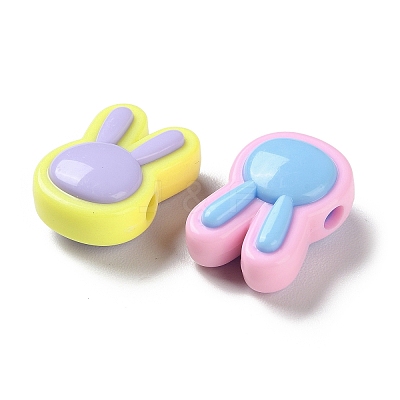 Two Tone Opaque Acrylic Beads SACR-I005-08F-1