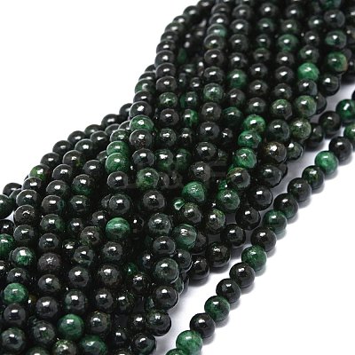 Natural Fuchsite Beads Strands G-O201A-09A-1