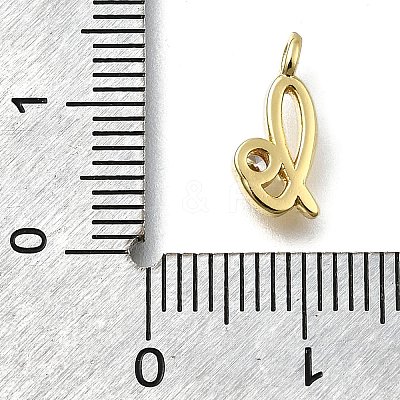 Brass Micro Pave Cubic Zirconia Pendants KK-B132-12G-L-1