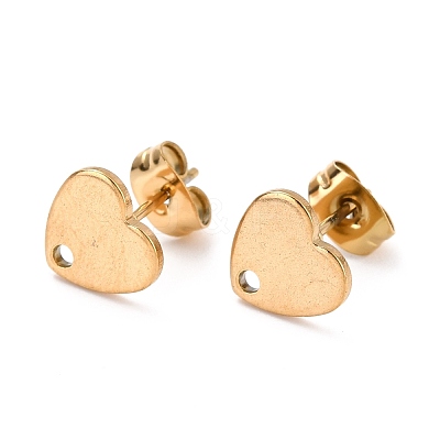 Ion Plating(IP) 304 Stainless Steel Stud Earring Findings STAS-I183-07A-07G-1
