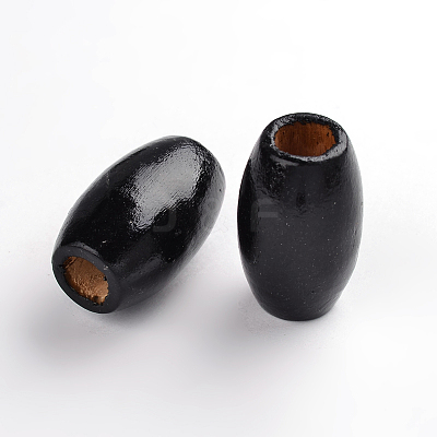 Dyed Barrel Natural Wood Beads WOOD-S619-2-LF-1